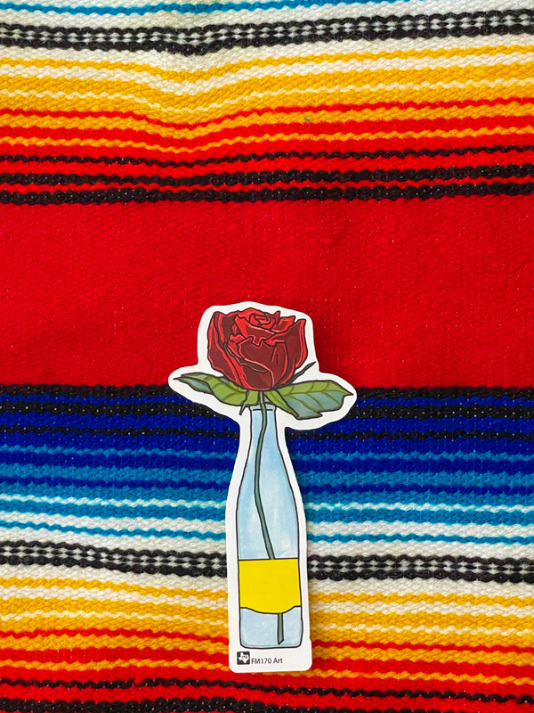 Rose in Bottle Sticker