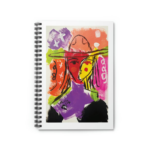 Abstract Cowgirl 1 Spiral Notebook - Ruled Line