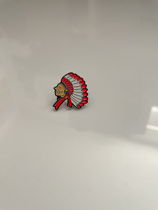 Vintage style Indian Chief Enamel Pin
