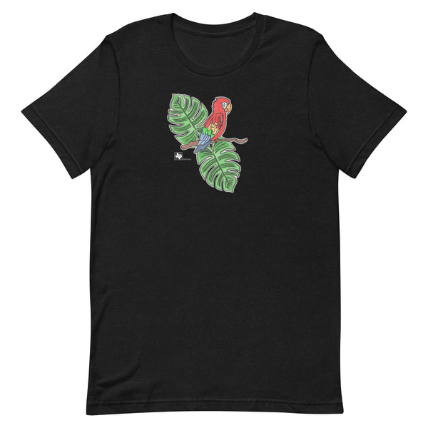 Parrot and Palm Leaves Unisex t-shirt