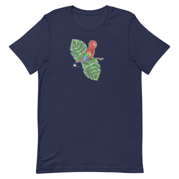 Parrot and Palm Leaves Unisex t-shirt