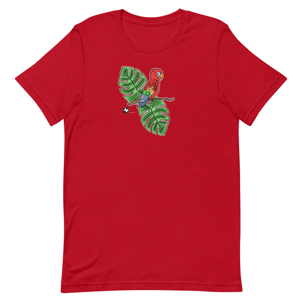 Parrot and Palm Leaves Unisex t-shirt