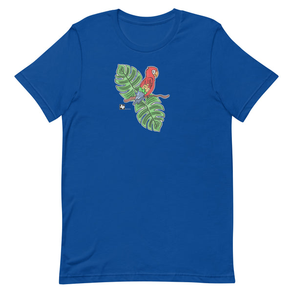 Parrot and Palm Leaves Unisex t-shirt