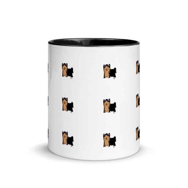 Yorkie 2 Mug with Color Inside