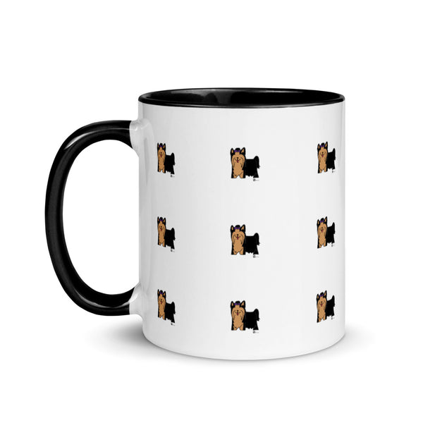 Yorkie 2 Mug with Color Inside