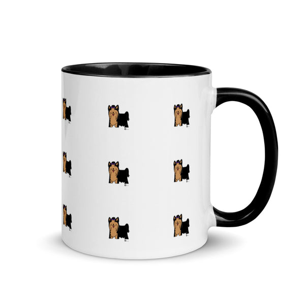 Yorkie 2 Mug with Color Inside