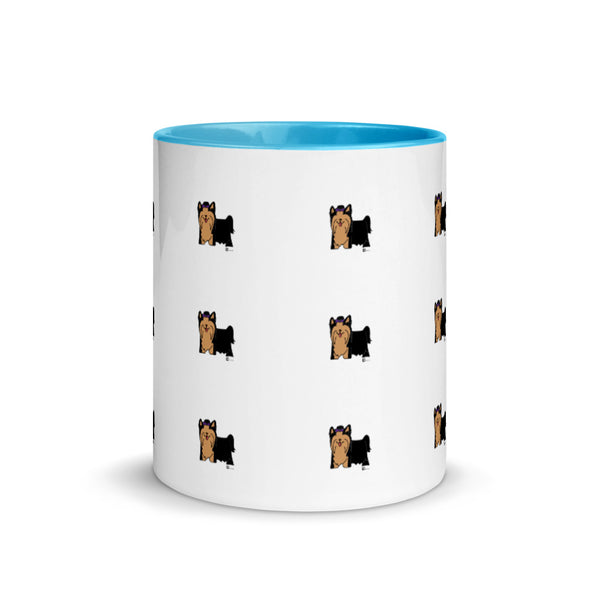 Yorkie 2 Mug with Color Inside