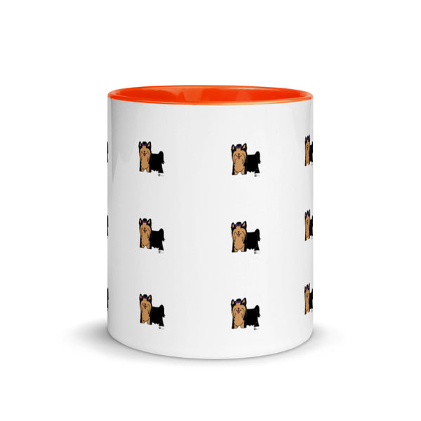 Yorkie 2 Mug with Color Inside