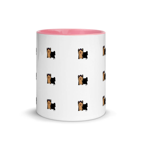 Yorkie 2 Mug with Color Inside