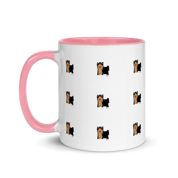 Yorkie 2 Mug with Color Inside