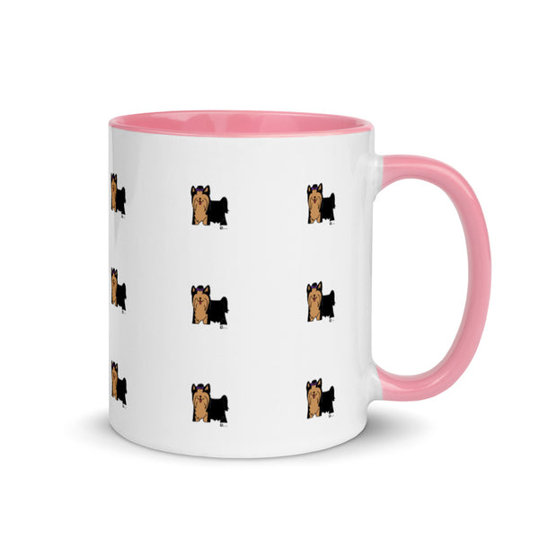 Yorkie 2 Mug with Color Inside