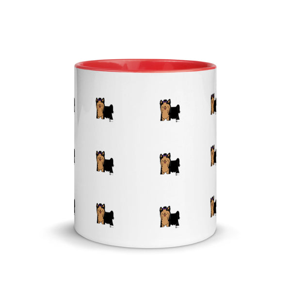 Yorkie 2 Mug with Color Inside