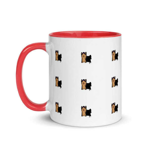 Yorkie 2 Mug with Color Inside