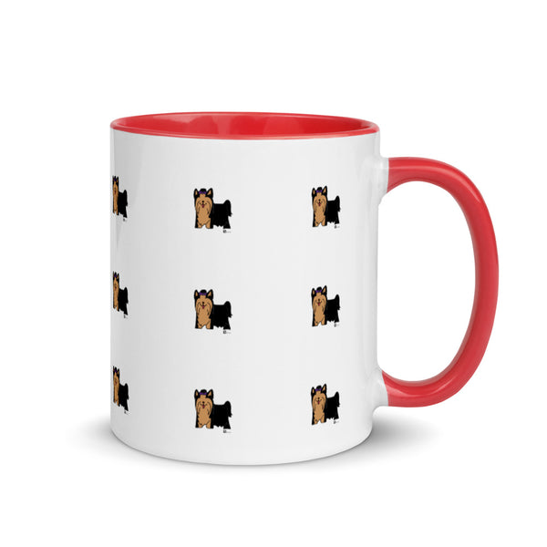 Yorkie 2 Mug with Color Inside