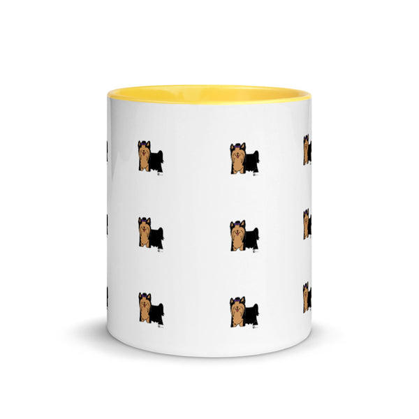 Yorkie 2 Mug with Color Inside