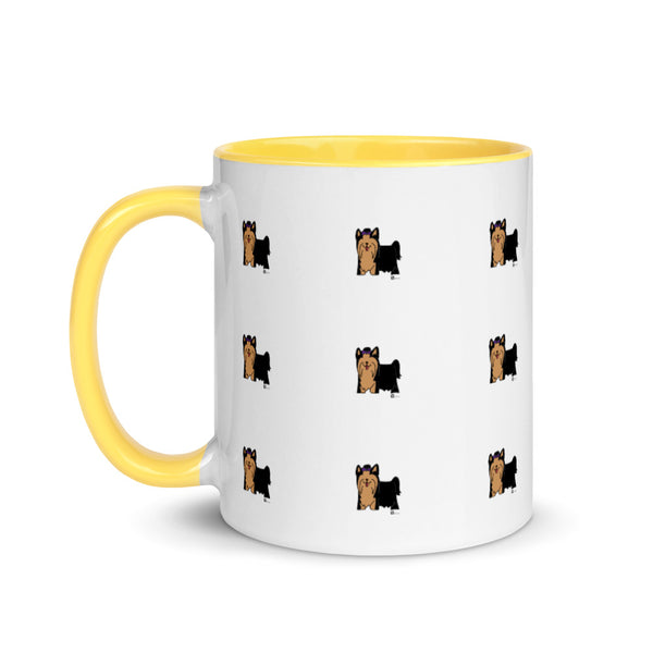 Yorkie 2 Mug with Color Inside