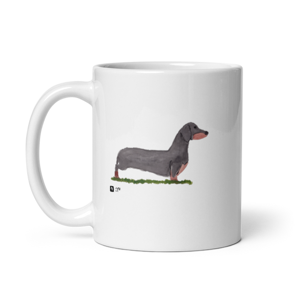 Dachshund White glossy mug