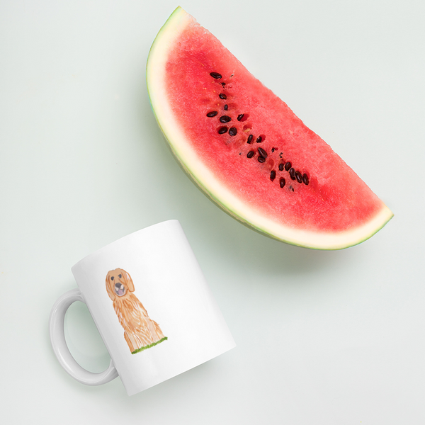 Golden Retriever White glossy mug