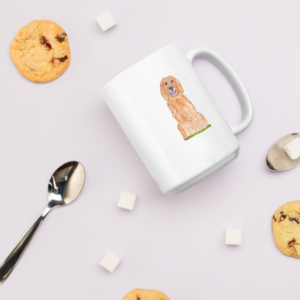 Golden Retriever White glossy mug