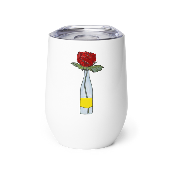 Rose in a bottle Wine tumbler